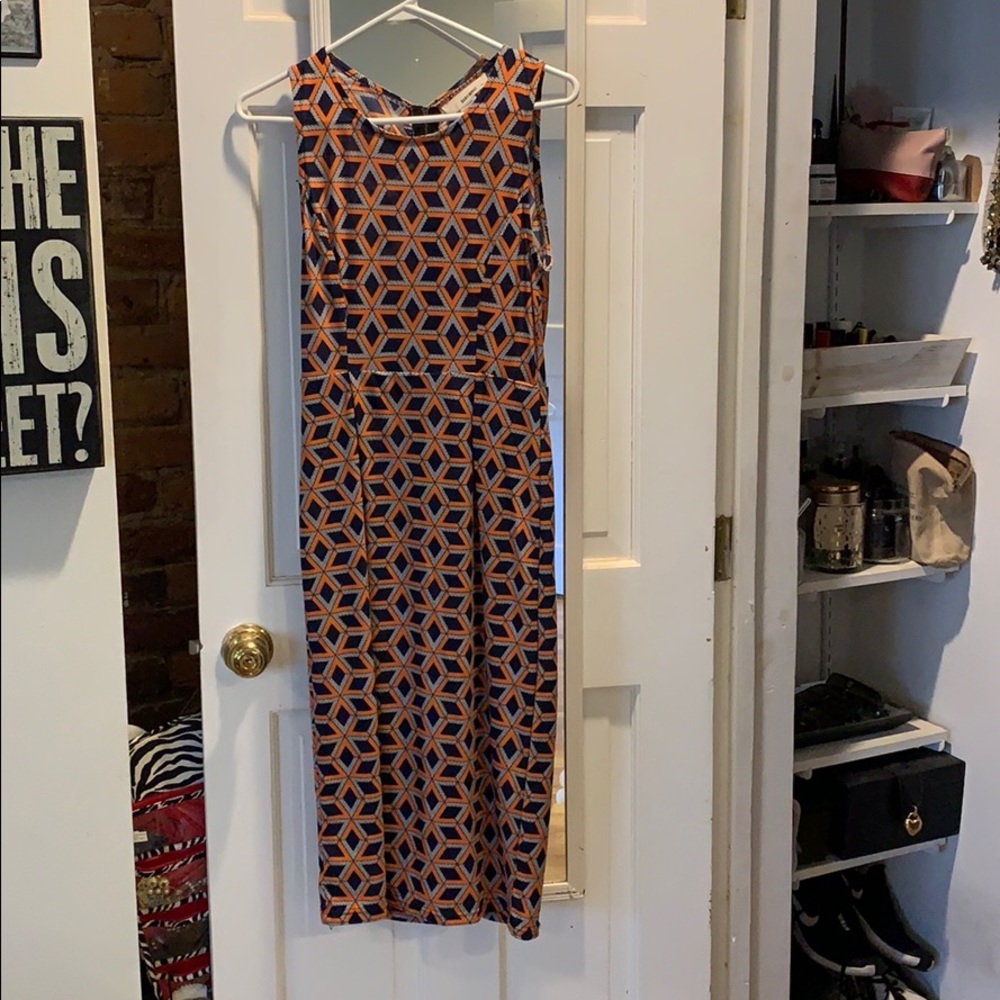 cotton patterned bodycon dress
